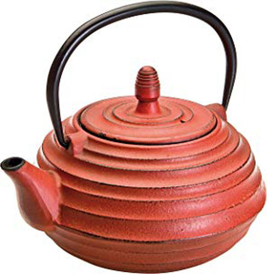 Ibili Teekanne mit Filter Gusseisen Red 700ml