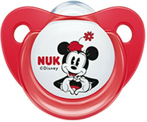 Nuk Minnie Orthodontic Pacifier Silicone with Case Blue for 0-6 months