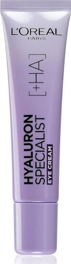L'Oreal Paris Hyaluron Specialist Eye Cream for Anti-Wrinkle Eye Bags and Regenerating 15ml