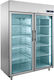 Bambas Frost UBF 137 Професионален Камера Дисплей Фризер 1232л и 850W Inox с 2 Врати П137 x Ш82 x В207см