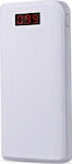 Remax PPL-14 Power Bank 30000mAh με 2 Θύρες USB-A Λευκό