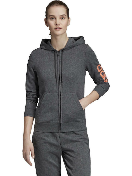 Adidas Core Women's Hooded Cardigan Gray