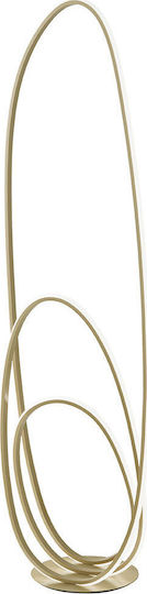 Ondaluce Golden LED Floor Lamp H160xW46cm. with Warm White Light 4500lm Gold