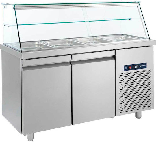 Bambas Frost Vitrină de Congelare De Podea cu Capacitate 10x1/1 GN / 1/4 GN 139x70x130cm SMGN 139
