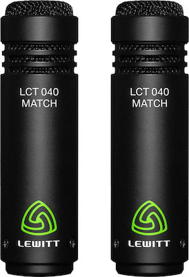 Lewitt Condenser XLR Microphone LCT 040 Match (Ζεύγος) Shock Mounted/Clip On for Studio