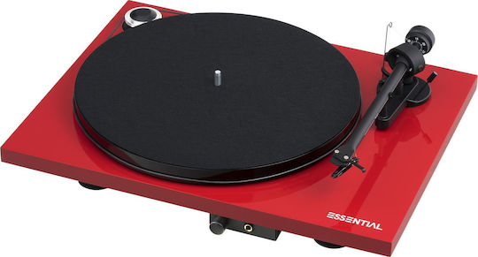 Pro-Ject Audio Essential III HP plus Ortofon OM 10E Грамофон Червен