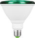 VK Lighting LED-Lampe 15W 133mm für Fassung E27 und Form PAR38 Grün 1350lm