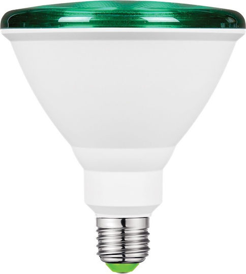 VK Lighting LED-Lampe 15W 133mm für Fassung E27 und Form PAR38 Grün 1350lm