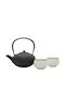 Bredemeijer Shanxi Tea Set with Cup and Filter Cast Iron Black 1000ml 3pcs