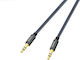 Hoco 3.5mm Jack Cable 3.5mm Male - 3.5mm Male Gray 1m with Gold Plated Terminals