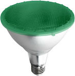 Spot Light Λάμπα LED για Ντουί E27 και Σχήμα PAR38 Πράσινο 1200lm