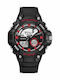 Weide Дигитален Мъжки часовник 52 мм На батерия с Черна каишка от Каучук