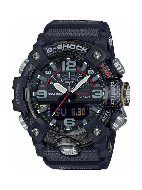 Casio G-Shock Master of G-Land Mudmaster Αναλογικό/Ψηφιακό Ρολόι Μπαταρίας με Καουτσούκ Λουράκι σε Μαύρο χρώμα