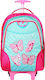 KalGav Butterflies School Bag Trolley Kindergarten in Turquoise color