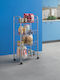 Metaltex Ascona Kitchen Trolley Metallic 4 Tiers Gray 41x26x86cm