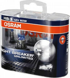 Osram Night Breaker Unlimited +110% Car HB3-9005 Light Bulb Halogen 4700K 12V 60W 2pcs