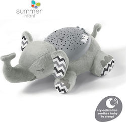 Summer Infant Schlafspielzeug Slumber Buddies Deluxe Chevron Elephant aus Stoff mit Weißen Geräuschen, Licht und Schrei-Sensor für 0++ Monate