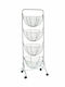 Karvounis Kitchen Trolley Inox 4 Tiers Silver 28x28x95cm