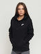 Sportswear Essentials Γυναικείο Φούτερ με Κουκούλα Μαύρο