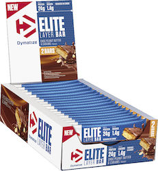 Dymatize Elite Layer Riegel mit 24gr Protein & Geschmack Schokoladen Erdnussbutter Karamell 18x60gr