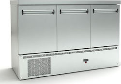 Inox Dobros Ανοξείδωτο Ψυγείο Πάγκος 440lt με 3 Πόρτες και Ψυκτικό Μηχάνημα 0/+10°C Π135xΒ70xΥ87cm Inox Dobros Ανοξείδωτο Ψυγείο Πάγκος 440lt με 3 Πόρτες και Ψυκτικό Μηχάνημα 0/+10°C Π135xΒ70xΥ87cm