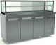 Inox Dobros Freezing Showcase Floor with 2 Levels 135x70x130cm