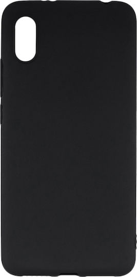 Senso Soft Touch Umschlag Rückseite Silikon Schwarz (Redmi 7A)