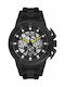 Quantum Hunter Watch Chronograph Battery with Black Rubber Strap