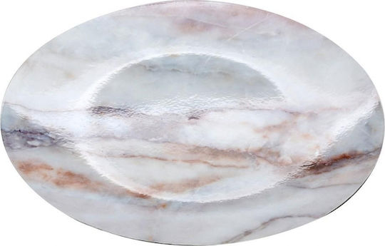 Espiel Round Plastic Decorative Platter Round Tray Pl Beige 39.5cm Beige 39.5x39.5x2cm
