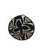 Wicker Decorative Platter Woven Moroccan Tray Black-Natural 46x8cm Black 46x46x8cm