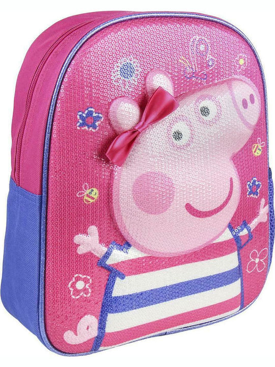 Cerda 3D Peppa Pig School Bag Backpack Kindergarten in Fuchsia color