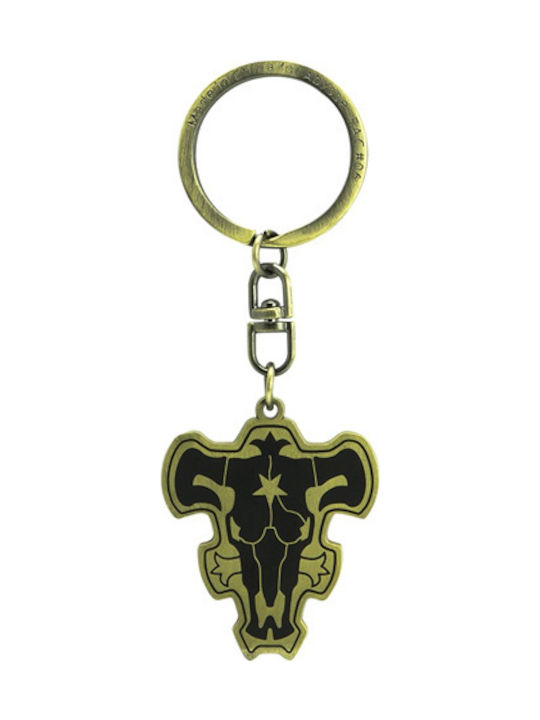 Abysse Keychain Black Bull Emblem Metallic Black