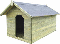 vidaXL Σπιτάκι Σκύλου με Ανοιγόμενη Οροφή Къщичка за Куче Голяма Дървени За Външно Ползване Зелен 104.5x153.5x94см 45152