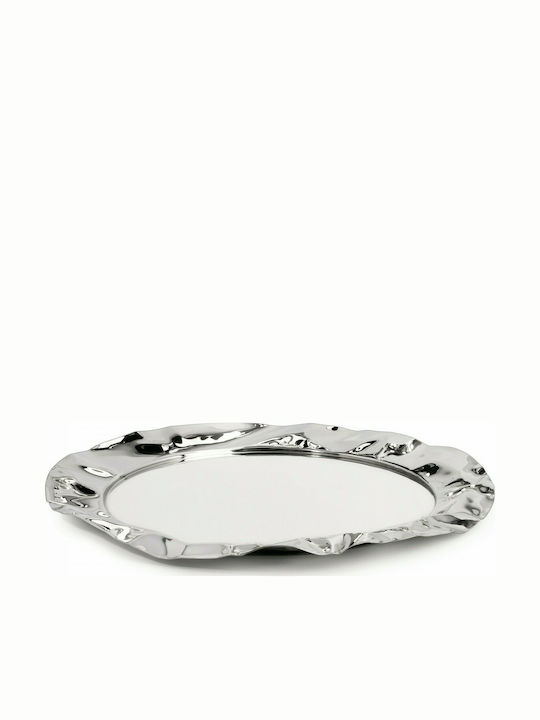 Alessi Foix Inoxidabil Rotund Tavă de Servire în Culoare Argintiu 44x44x3cm 90039 1buc