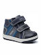 Geox Kids Sneakers High N.Flick Anatomic with Scratch Navy Blue