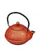 Teapot with Filter Cast Iron Gold Red 500ml