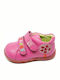 Anatomisch Lederne Kinderstiefeletten mit Klettverschluss Rosa