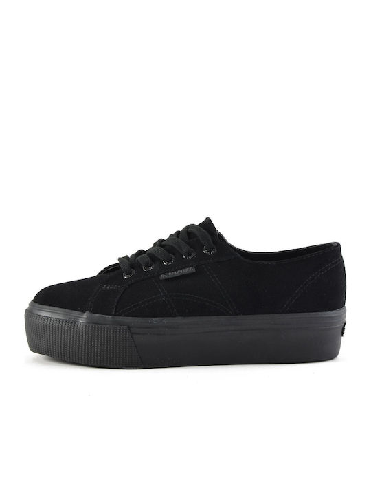 2790 Suew Adidași Flatforms Pentru Femei Negri