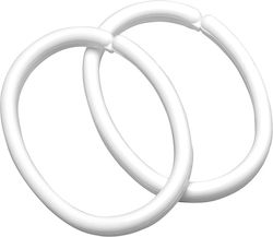 Sealskin Clips Rings Bag Badevorhangringe Weiß 12Stück