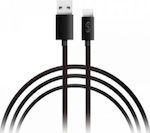 Fonex Braided USB to Lightning Cable Μαύρο 1m (USBPLMB)