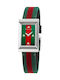 Gucci G-Frame Uhr mit Lederarmband