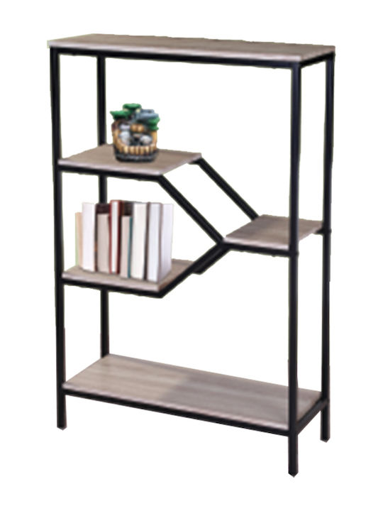 Purple Heart Floor Bookcase Oak 80x30x120cm