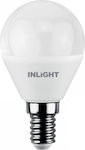 Inlight LED Lampen für Fassung E14 und Form G45 Warmes Weiß 420lm 1Stück