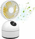 Mini Spraying Fan Ανεμιστηράκι USB Επαναφορτιζόμενο Αναδιπλούμενο Ασημί
