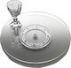 Mario Luca Giusti Rotating Serving Tray Lazy Susan Trasparente Plastic Round Serving Tray with Handles H.VSS.LAZ1 1pcs