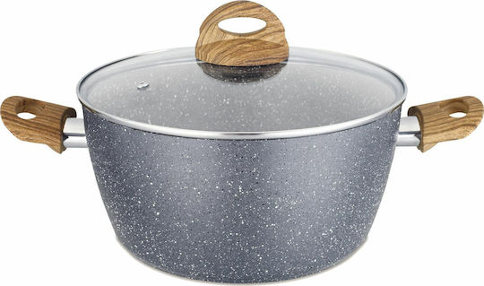 TnS Marble Deep Pot made of Aluminum 28cm