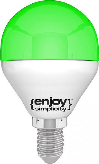 Elvhx Enjoy Simplicity LED Bulb 1.8W 72mm for Socket E14 and Shape G45 Green 160lm