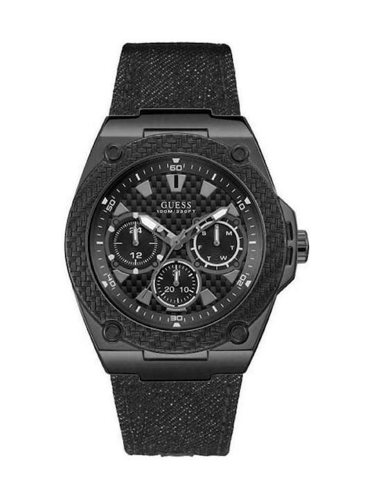 Guess Uhr Batterie mit Schwarz Stoffarmband W1058G3