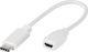 Vivanco Konverter Micro-USB weiblich zu USB-C männlich Weiß 1Stück 45285