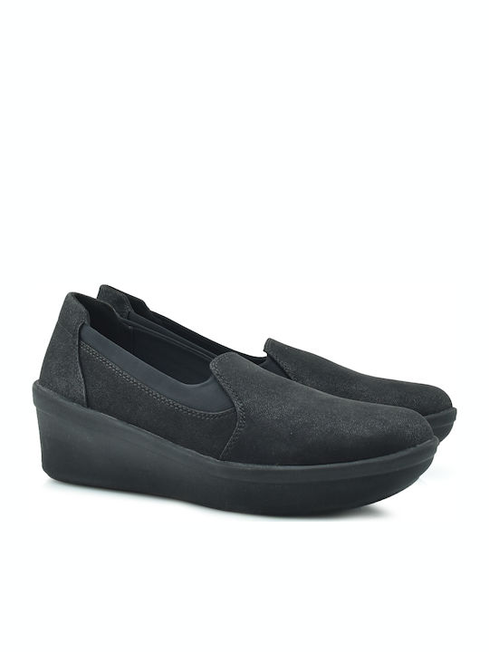 Step Rose Moon Anatomic Women's Slip-On Leather Black